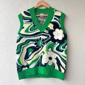 Sunday Best | Knit Floral Patterned Vest